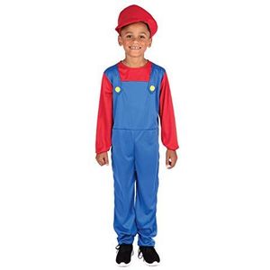 Bristol Novelty CC291 Loodgieters Mate Boy (L) kostuum, blauw, rood, 8-10 jaar oud
