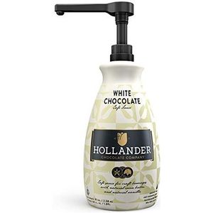 White Chocolate Café Sauce™ van Hollander Chocolate Co. | Perfect voor de professionele of thuisbarista | Rainforest Alliance gecertificeerd | Glutenvrij, Sojavrij, Maïsstroopvrij | Netto Wt. 90 oz