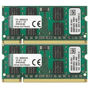 Kingston KTA-MB800K2/2G - 2GB 800MHz DDR2 Memory Kit (2x1GB) Memory voor Apple MacBook (DDR2) 13-inch (Mid 2009) 4GB