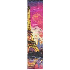 KAAVIYO Maanoliekunst Paris Tower patroon Skateboard Griptape Antislip Zelfklevend Longboard Griptapes Sticker Griptape (23 x 85 cm, 1 stuks)