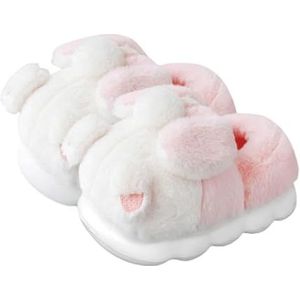 pantoffels Leuke damespantoffels Bunny Dieren Huispantoffels voor dames Grappige pluche konijnpantoffels voor dames Heren Damespantoffels zacht