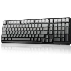 ATTACK SHARK X98 102-Keys Mechanisch Draadloos/Bedraad Gamingtoetsenbord met Numeriek Toetsenblok, BT5.0/2.4G/USB-C Tri-Mode, Gasket Hot-swap Linear Switch, 22 RGB Backlit, 4000mAh-Accu - Grijs