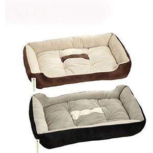 NGHSDO Huisdier Bed Actionclub 6 Maten Huis Huisdieren Bedden Plus Size Honden Mode Zacht Hondenhuis PP Katoen Huisdieren Bedden Voor Grote Huisdieren Katten (Kleur: Koffie, Maat: XXL 78X58X14cm)