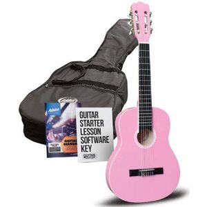 Ashton CG34 3/4 grote klassieke gitaarverpakking 1/4-Größe, klassisch roze