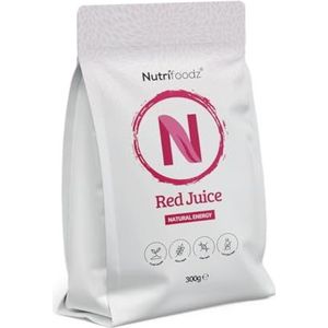 Nutrifoodz Red Juice® - Superfood poeder – Verhoog je energie – Ondersteun je stofwisseling - Rood Fruit – Ginseng - Vegan - 60 porties