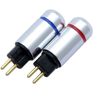 10 Stuks/partij 2 PIN Hoofdtelefoon MMCX Plug Jack Draad Plug Geschikt voor 4 mm Audio Kabel MMCX Upgrade PIN Plug Solderen Plug (Kleur: Zilver Zwart)