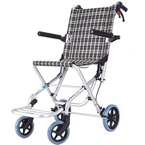 Creatieve trolley, rolstoel, licht transport, zelfrijdende aandrijving, opvouwbare stoel van aluminiumlegering, draagbaar, ouderen, gehandicapten, vliegtuigreizen, buiten, draagbaar