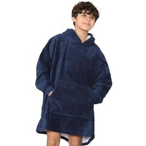 A2Z 4 Kids Ultra Zacht Overmaats Capuchon Snuggle Met Pluche Sherpa Vlies - Snuggle 958 Navy Kids 7-10