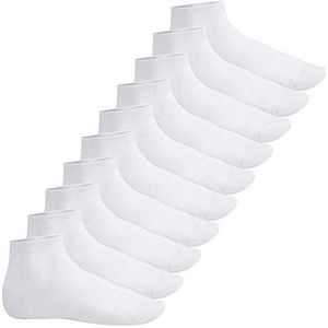 Footstar Heren- en damessokken met korte schacht (10 paar) kwartsokken van katoen - Sneak it!, wit, 39-42 EU