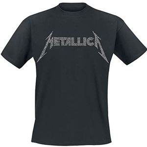Metallica 40th Anniversary Songs Logo T-shirt zwart M 100% katoen Band merch, Bands