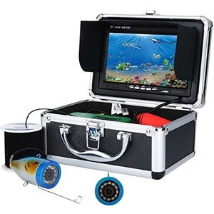 Onderwaterviscamera, 7 ""inch onderwater vissen videocamerakit 12 PCS LED Infrarood lamp lichten video viszoeker meer onder water vis camera(F007M-15M-IR)