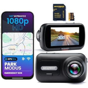 Nextbase 322 GW dashcam auto + 64 GB SD-kaart | 1080p Full HD met wifi en GPS | 2,5 inch touchscreen | noodsituatie SOS | parkeermodus | magneethouder