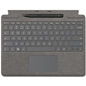 Microsoft Surface Pro Signature Keyboard with Slim Pen (for Surface Pro 8, 9, X) (QWERTY Italian) Platinum (Refurbished)