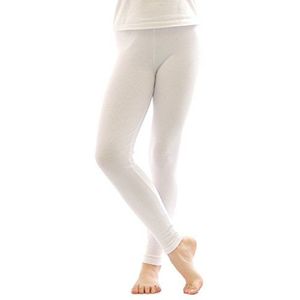 YESET Thermische legging, lange broek van katoen en fleece, warm, dik en zacht, wit, XL