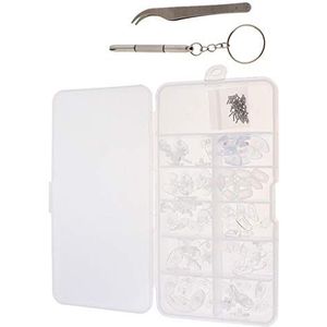 Lenzenvloeistof Reparatieset Schroef Moer Neus Pads Schroevendraaier pincet met Witte Doos