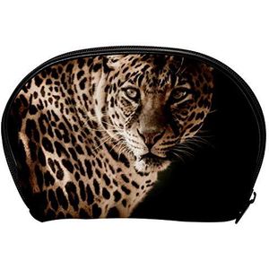 Universele Ruime Handtas Case Make-up Cosmetische Schoonheid Opbergtassen,Gezichtsreiniger Skincare Kit Pouch Leopard Print, Draagbare Elektronica Accessoires Organizer