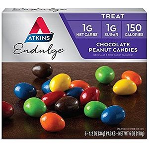 Atkins Endulge Chocolade Pinda Snoepjes 170 g, Suikervrij, Koolhydraatarm