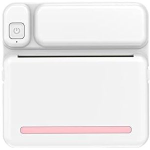 Handinkjetprinterkit, Roze Blauwe Draagbare Thermische Printer MINI Photo Pocket Thermische 58mm Afdrukken Draadloze Bluetooth Android IOS Label Notes Printer voor codedatumlogolabel(Pink set)
