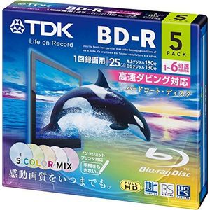 TDK Blu-ray BD-R Disk | 25GB 6x Speed 5 Pack (Japan Import)