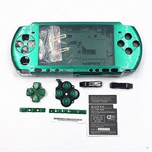 Vervanging Volledige Shell Behuizing Case Cover met Knopen Kit Set Voor Sony PSP 3000 PSP3000 (Groen)