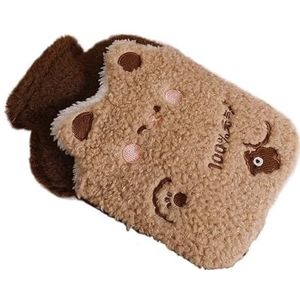 Warmwaterkruik 2 stuks grote warmwaterzak voor menstruatiepijn, gevulde menstruatie, koliekverwarming, pluche handwarmers, fles warmwaterzak (1000 ml 04)