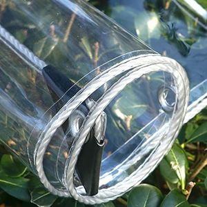 Transparant dekzeil met ogen Dekzeil 0.35mm Plantenbescherming Regengordijnen 3.6 * 1.2m PVC Glasheldere Waterdichte Tarpen Beschermend Dekzeil voor Tuin