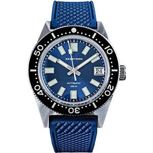 38MM V3 62MAS LUME Datum 20ATM Keramische Bezel 200m Diver's Mens Sport Horloge Sugess SE2021-D62S-BB, Blauw, 38MM, riem