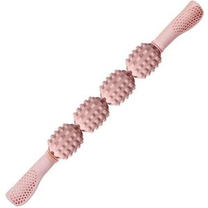 Body Muscle Massage Roller Stick - Roze, Arm Yoga Fitness Tool voor Spierverlichting, Effen Kleur Herbruikbare Massager