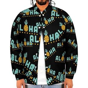 Live Aloha Ananas Grappige Mannen Baseball Jacket Gedrukt Jas Zachte Sweatshirt Voor Lente Herfst