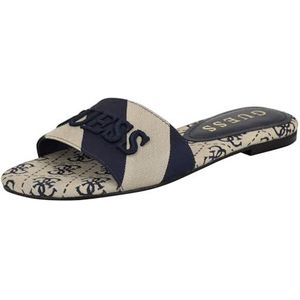 Guess Harini platte sandalen voor dames, Dark Blue White Stripe Multi 400, 39 EU