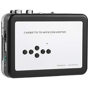 Cassette naar MP3-converter, draagbare cassette naar MP3-converter USB-flashstation Leg audio-muziekspeler vast met oortelefoon, plug and play
