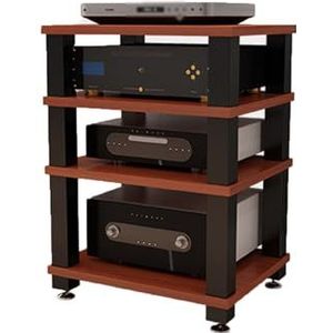 4-laags Mediastandaard, Audio-/videostandaard, Cd-spelerstandaard, Stereocomponenten-opbergkast For Entertainment, Stereocomponenten For Thuis/kantoor/theater(Color-1)