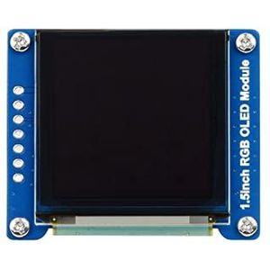 Waveshare 1.5inch RGB OLED Module, 128×128 Resolution, 65K RGB Colors, Display Module, Compatible with Raspberry Pi