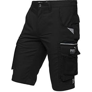 PUMA WORKWEAR Premium werkshort met veel zakken en verstevigd materiaal - Zwart/Zwart - Maat 46