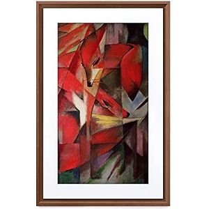 NETGEAR Meural Canvas II – Het digitale canvas (69cm) die afbeeldingen en fotografie in levensechte details weergeeft | 48X74 cm donker houten lijst | WiFi | Gemaakt door NETGEAR (MC327HW)