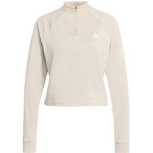 adidas Mujer Train Essentials Minimal Branding 1/4-Zip Cover Up, wonder alumina, XS