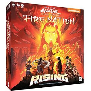 De OP USAopoly - Avatar The Last Airbender: Fire Nation Rising - Coöperatief bordspel - Met Avatar helden Aang, Katara, Sokka en meer - Vanaf 10 jaar - Voor 1 t/m 5 spelers - Engels