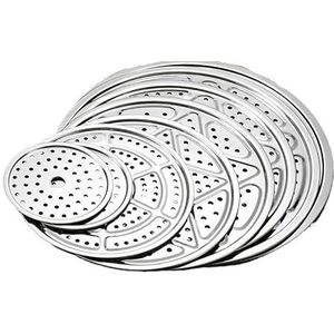 Stoomrek van roestvrij staal, multifunctionele stoompan, stoomlade, rond kookrek, koelrek for airfryer, soeppan, snelkookpan, ronde cakevorm, oven en vaatwasser, keukenapparatuur(30cm)