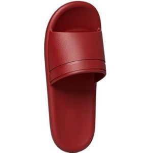 Doucheschoenen, EVA-pantoffels for dames in de zomer - sandalen for binnen en op reis(Red,38 EU)