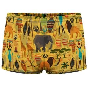 Afrikaanse Etnische Patroon Heren Boxer Slips Sexy Shorts Mesh Boxers Ondergoed Ademend Onderbroek Thong