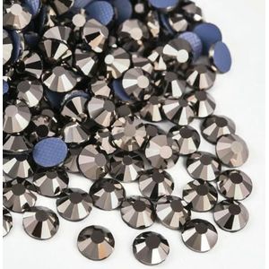 Jet black SS6-SS30 Gcrystal Hot Fix Rhinestones Flatback Iron On Stones Voor DIY Nail Art Stoffen Kleding Decoratie-Hematite-SS16-1440pcs-1