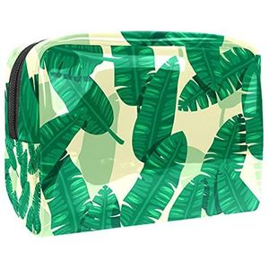 Waterdichte cosmetische tassen, aquarel gele herfst esdoorn bladeren patroon reizen cosmetische tassen, multifunctionele draagbare make-up tassen, reizen cosmetische tas organizer voor vrouwen,