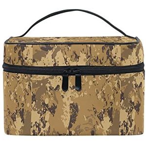 Marmer Abstract Dot Camouflage Beauty Case Reizen Dames Make-uptas Make-up Tas Make-up Tas Make-up Organizer Meisjes