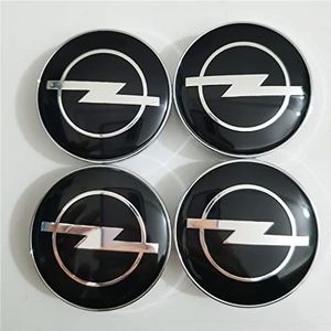 4 stuks Naafnaafdoppen voor Opel 60mm, Waterdichte Naafdoppen, Slijtvaste Wieldoppen, Naafkapafwerking met Logo