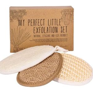 Stephanie Franck Beauty Exfoliatiehandschoenen – Set Van 3 Loofah Hennep Sisal – Voor Gezicht En Lichaam – Van Zacht Tot Intensief – Herbruikbaar Vegan En Plasticvrij – Voor Gladde Huid