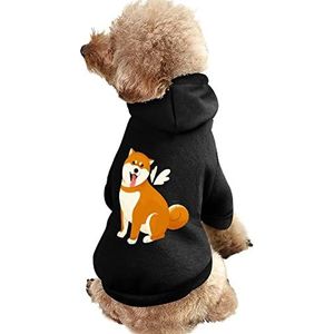 Leuke Shiba Inu Akita Hond Print Pet Hoodie Sweatshirt Warm Puppy Pullover Winter Jas Voor Kleine Medium Grote Honden Katten