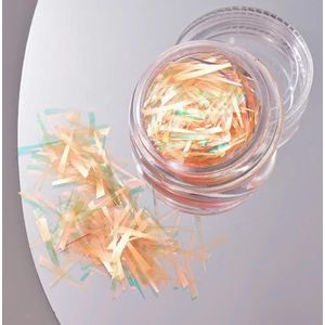 1 doos onregelmatig holografisch gebroken glas papier Aurora nagelfolie decal gradiënt laservlokken sticker DIY accessoires manicure deco-PT198-4