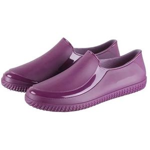 Tuinschoenen for dames, waterdichte regenlaarzen for dames - comfortabel interieur, brede kuitlaarzen for dames - gemakkelijk aan en uit te trekken(Purple_39)