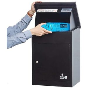 SMART PARCEL BOX™ - Pakketbrievenbus - zwart - middelgroot - B 44 x D 35 x H 58 cm