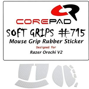 Corepad Soft Grips - Zelfklevende voorgesneden anti-slip stickers voor PC gaming muizen (White, Razer Orochi V2)